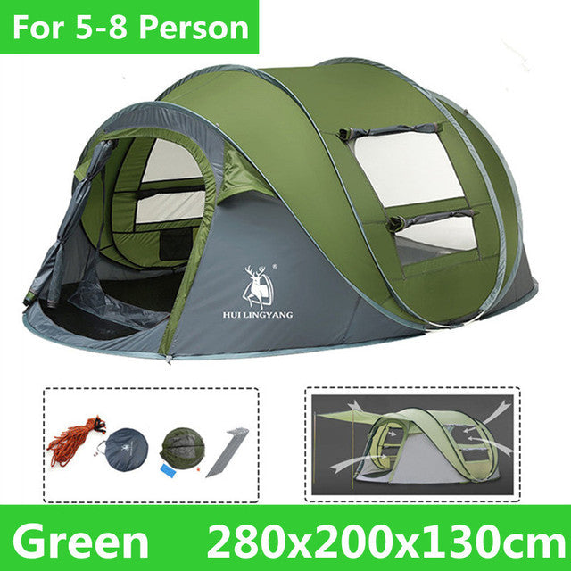 Spacious Automatic Tent for 4-5 Individuals