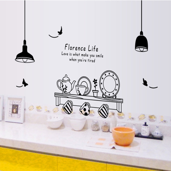 Florence Life Kitchen Removable Wall Stickers - Pack of 3