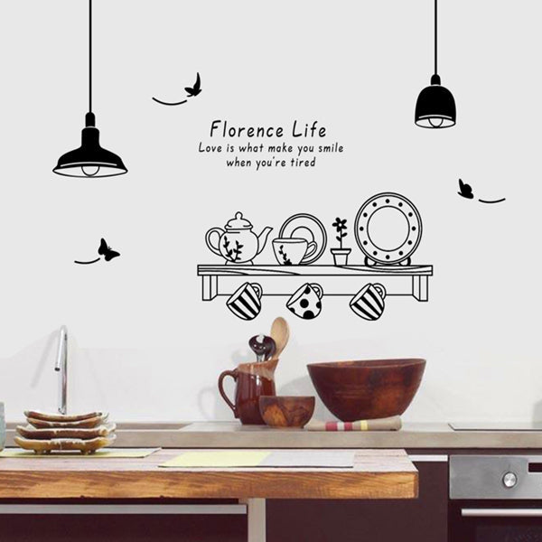 Florence Life Kitchen Removable Wall Stickers - Pack of 3