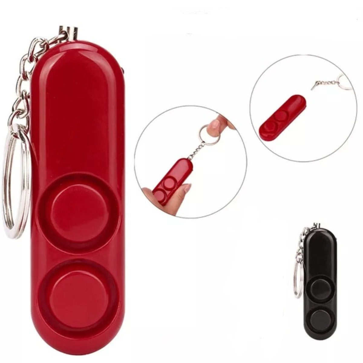 2 Pieces Personal Safety Alarm Keychain - Loud Dual Speaker for Self Defense (120dB)
