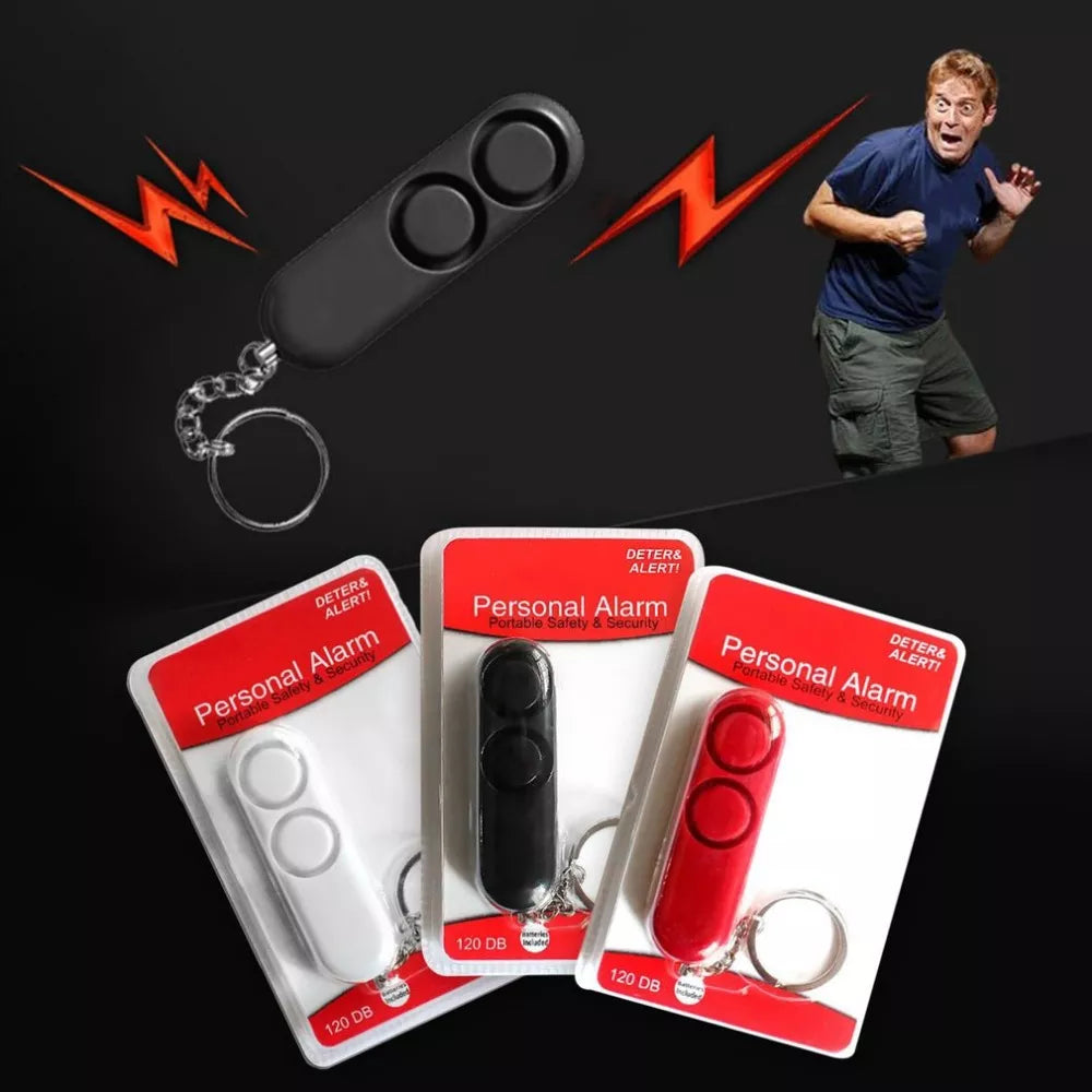 2 Pieces Personal Safety Alarm Keychain - Loud Dual Speaker for Self Defense (120dB)