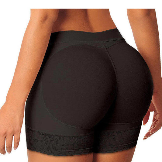 Black Padded Panty for Enhancing the Body Shape and Lifting the Butt
