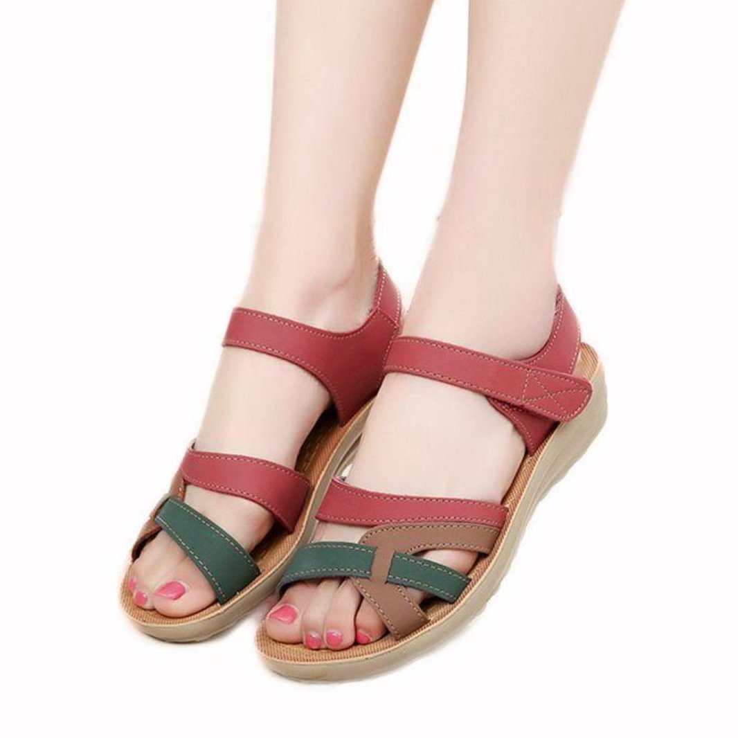 Casual Brown Ankle Strap Sandals for Women