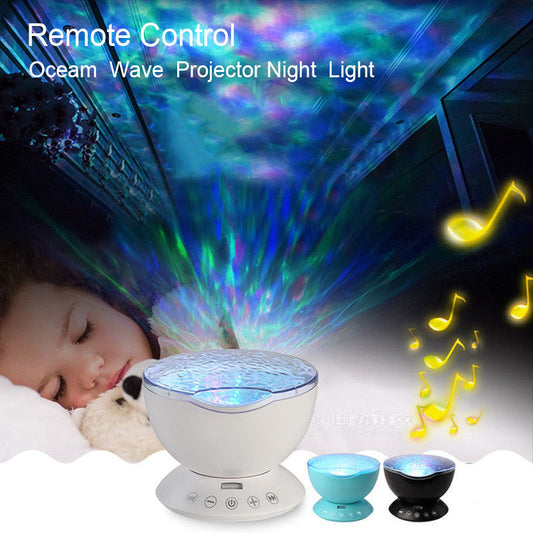 LED Ocean Wave Projector Speaker with Remote Control - High-Quality