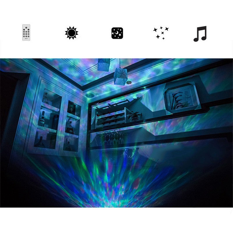 LED Ocean Wave Projector Speaker with Remote Control - High-Quality