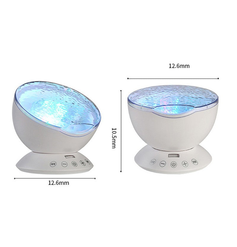LED Ocean Wave Projector Speaker with Remote Control - High-Quality