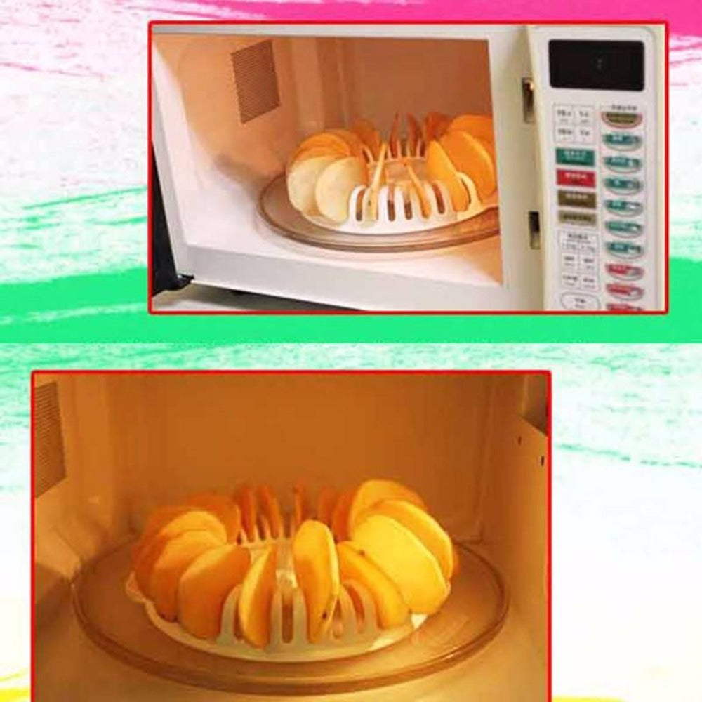 Set of 2 Microwaveable Potato Chip Makers, Convenient for Microwave Use