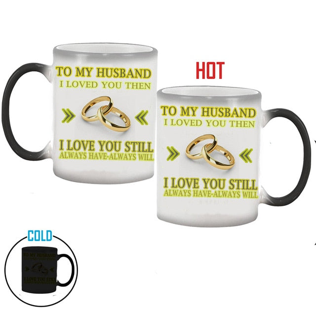 Color Changing Heat Sensitive Ceramic Mug - A Unique Wedding Anniversary Gift Idea