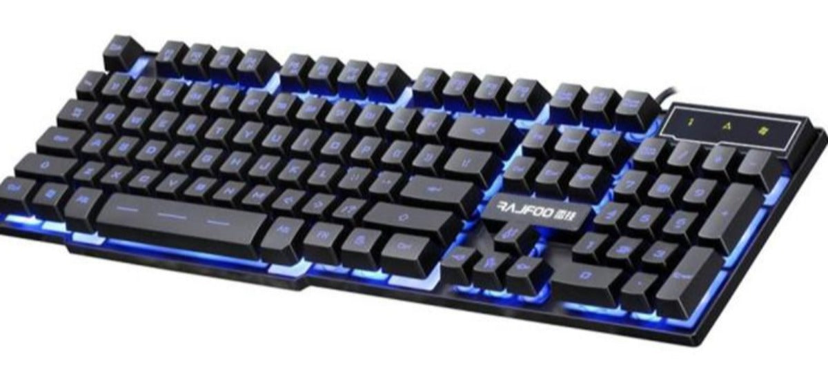 PC Gaming Keyboard with 3 Color LED Backlight and Alpha 3C USB Connectivity for Ninja Dragons