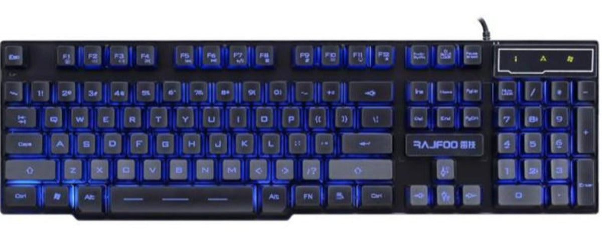 PC Gaming Keyboard with 3 Color LED Backlight and Alpha 3C USB Connectivity for Ninja Dragons