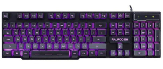 PC Gaming Keyboard with 3 Color LED Backlight and Alpha 3C USB Connectivity for Ninja Dragons