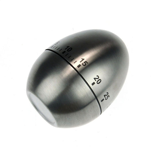 Kitchen Timer in the Shape of a Stainless Steel Egg