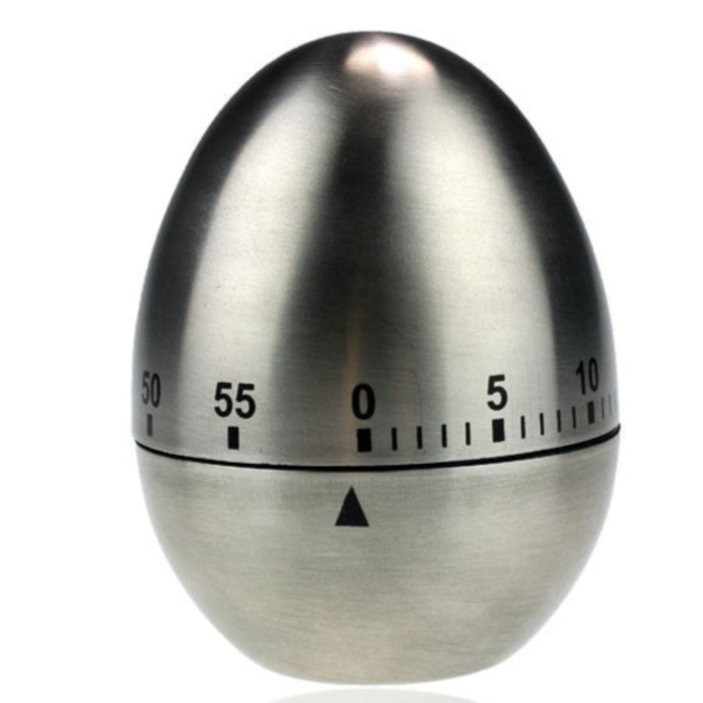 Kitchen Timer in the Shape of a Stainless Steel Egg