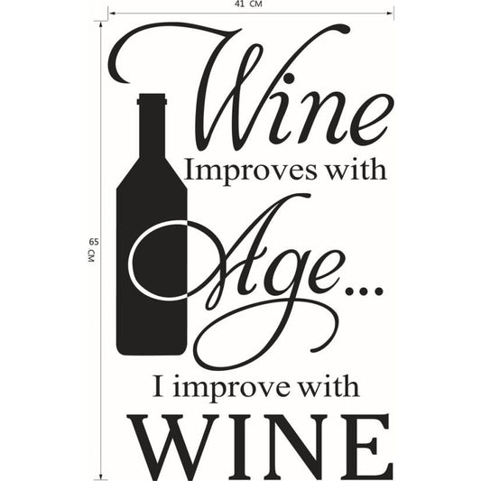 Wine Themed Wall Stickers for Home Decor - Set of 5 Pieces