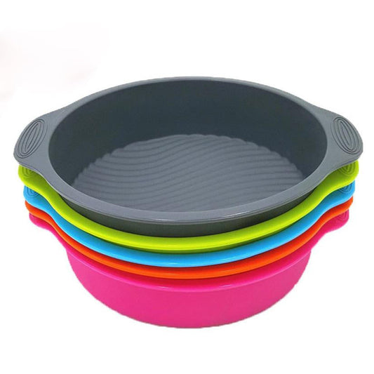 Two Pieces Set of 9-inch Circular Silicone Cake Molds for DIY 3D Cake Shapes