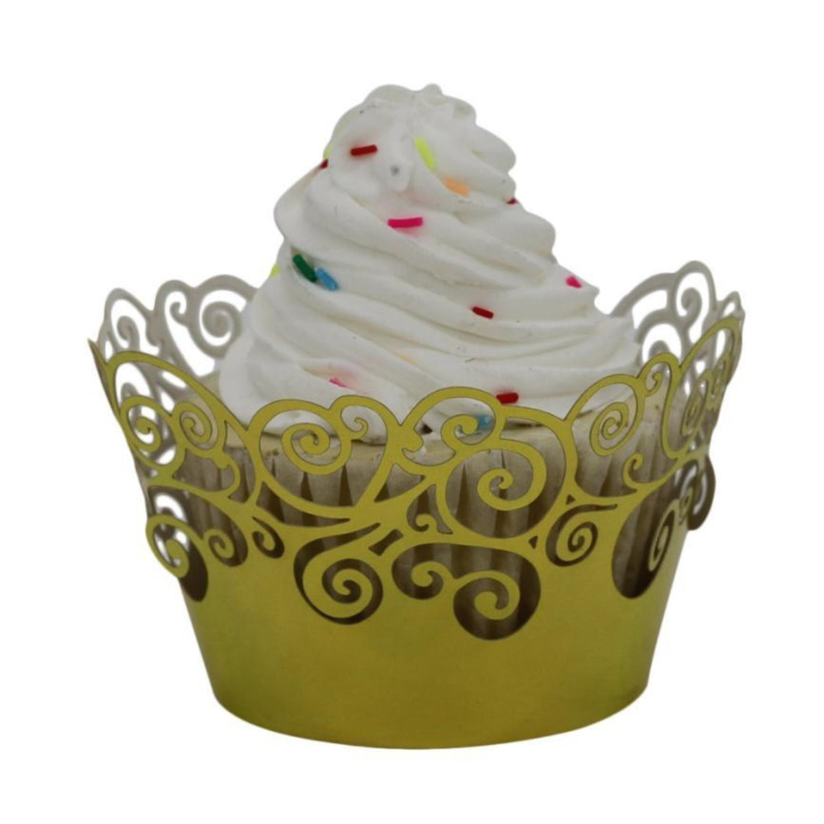 50 pc Christmas Lace Laser Cut Cupcake and Muffin Holder - Onetify