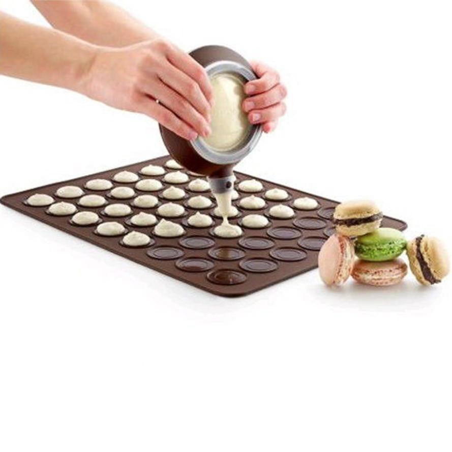 48-Piece Set of Silicone Macaron Baking Molds for Wholesale