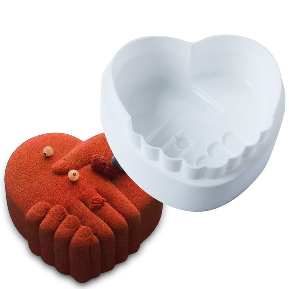 Heart-Shaped Silicone Cake Decorating Mold - Resistant to Heat