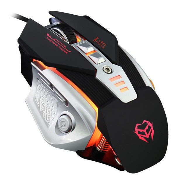 Optical Gaming Mouse with Adjustable 8D Buttons - Rechargeable