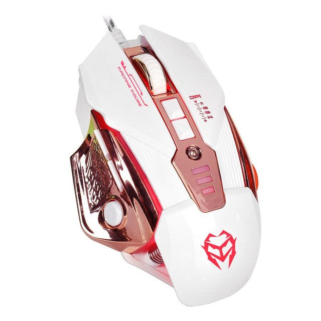 Optical Gaming Mouse with Adjustable 8D Buttons - Rechargeable