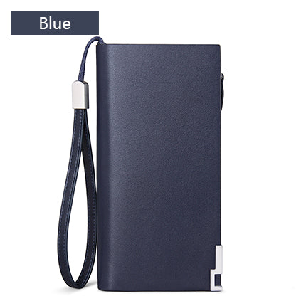 Leather Long Wallet for Men's Business Attire