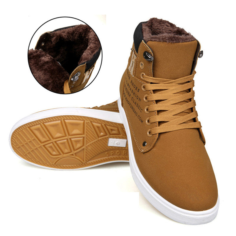 Black Lace Up Sneaker Boots for Men