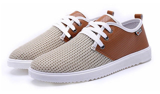 Breathable Lace-Up Shoes for Men's Casual Wear
