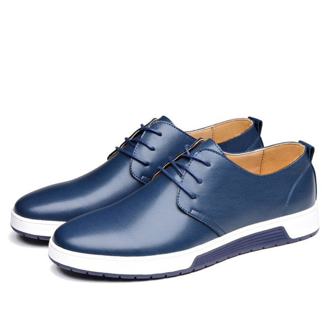 Leather Lace-Up Shoes for Men's Everyday Wear