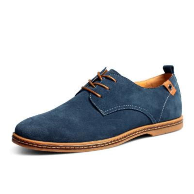 Suede Lace-Up Shoes for Men's Casual Wear