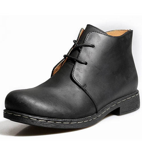 Classic Leather Ankle Boots for Men's Casual Wear
