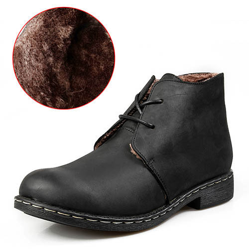 Classic Leather Ankle Boots for Men's Casual Wear