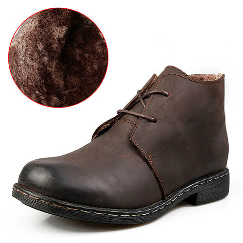 Classic Leather Ankle Boots for Men's Casual Wear