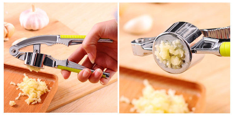 2-Piece Set of Versatile Food, Nut, and Garlic Stainless Steel Crackers