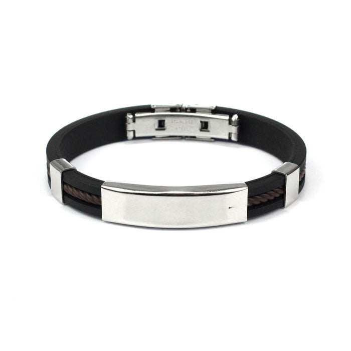 Casual Street Style Stainless Steel Bracelet for Men