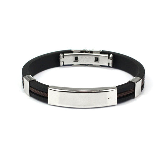 Casual Street Style Stainless Steel Bracelet for Men