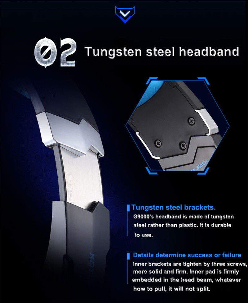 LED Gaming Headset with Microphone for Ninja Warriors - Model G9300