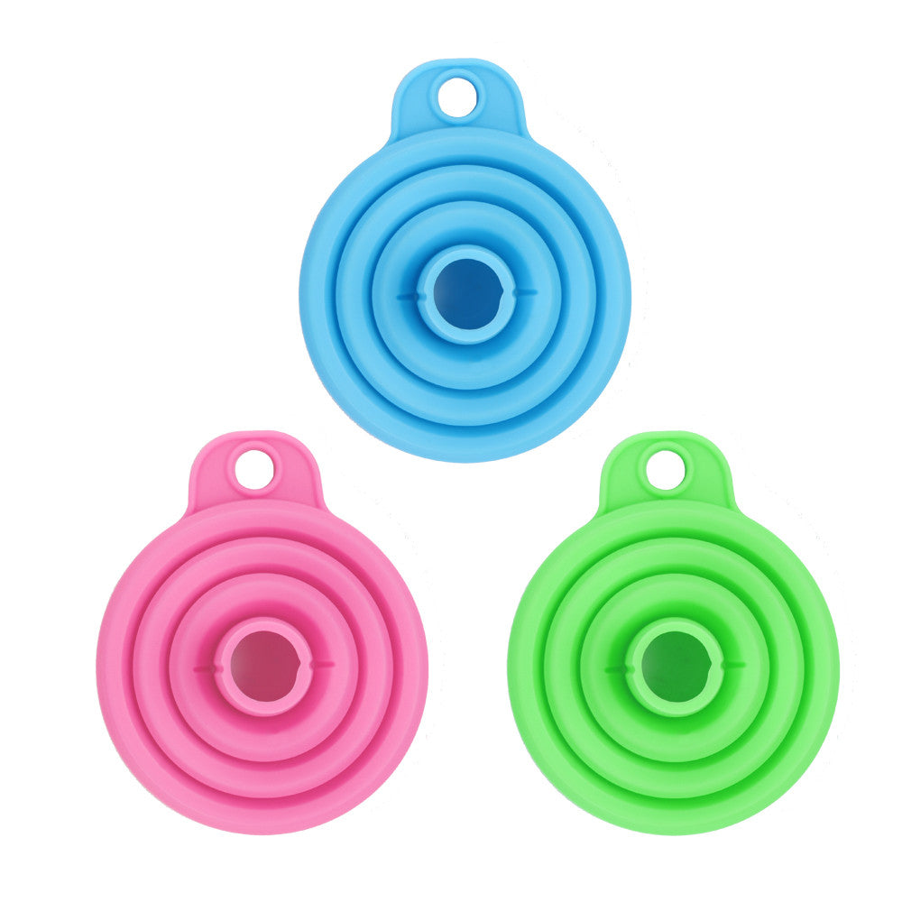 3 inch Wide Foldable Silicone Funnel Set with 9 Pieces