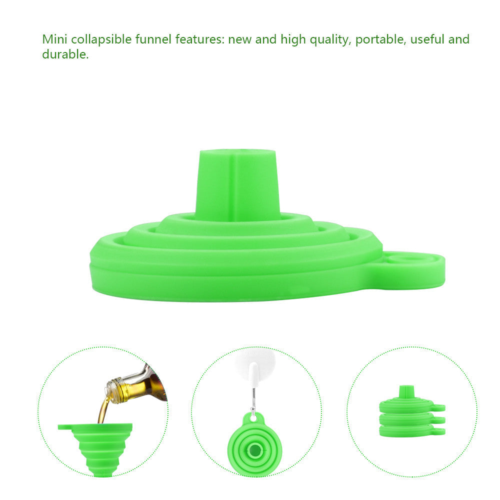3 inch Wide Foldable Silicone Funnel Set with 9 Pieces