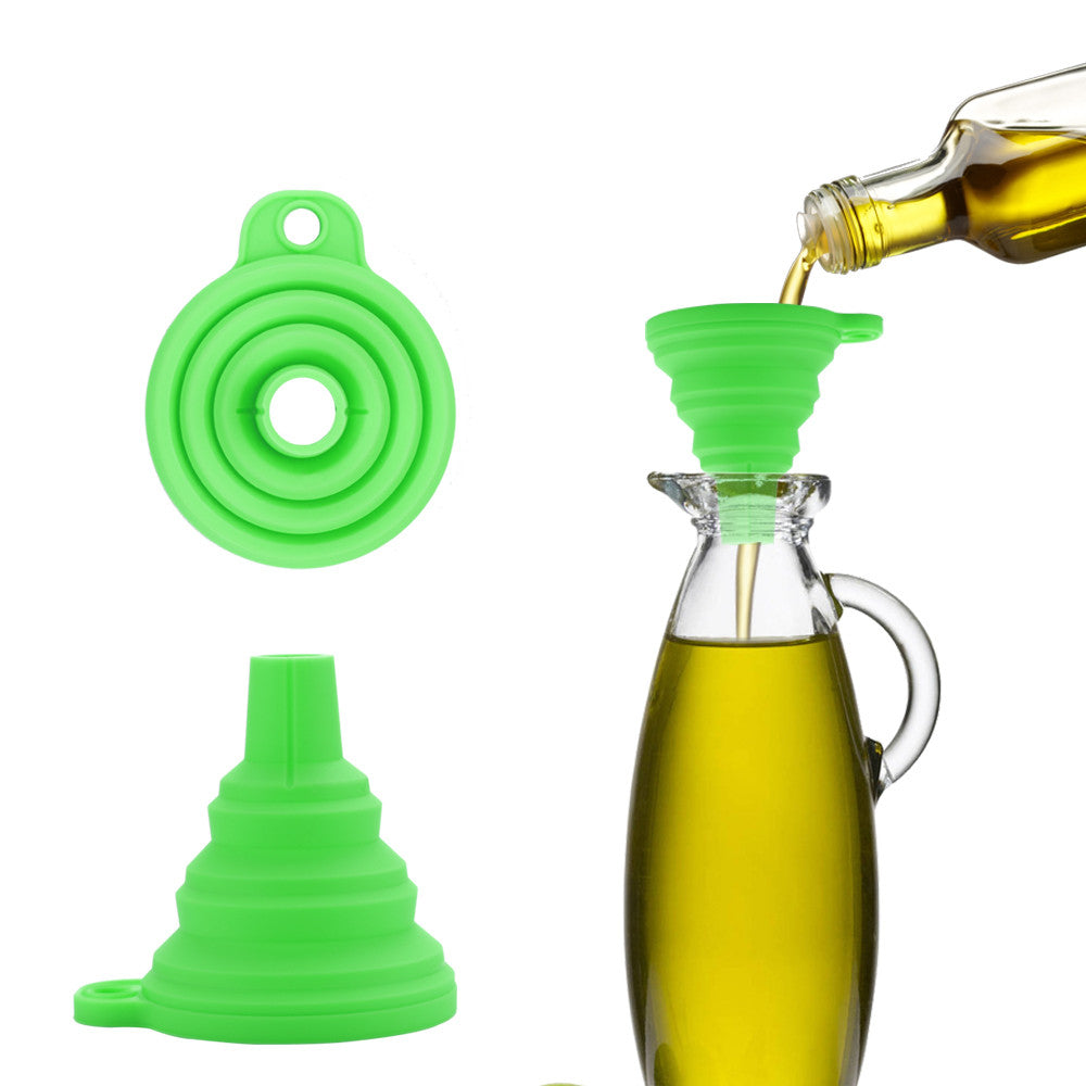 3 inch Wide Foldable Silicone Funnel Set with 9 Pieces