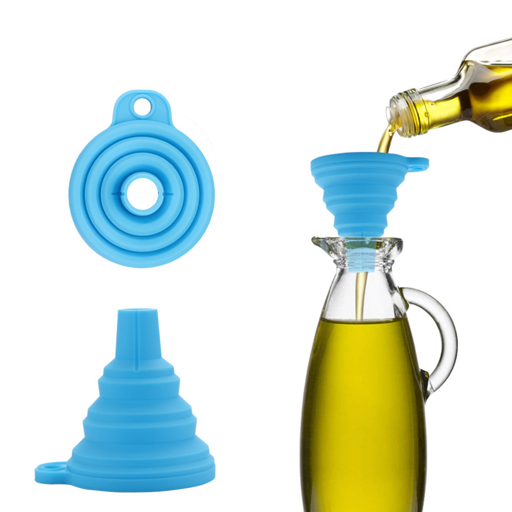 3 inch Wide Foldable Silicone Funnel Set with 9 Pieces