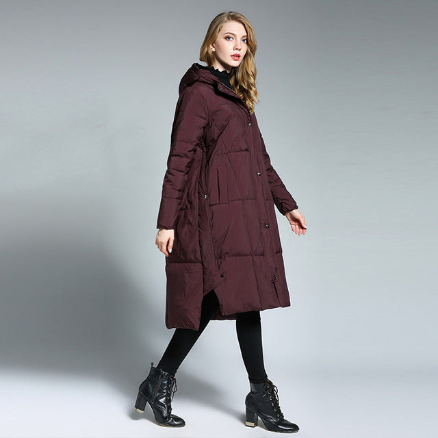 Hooded Winter Puffer Jacket for Women