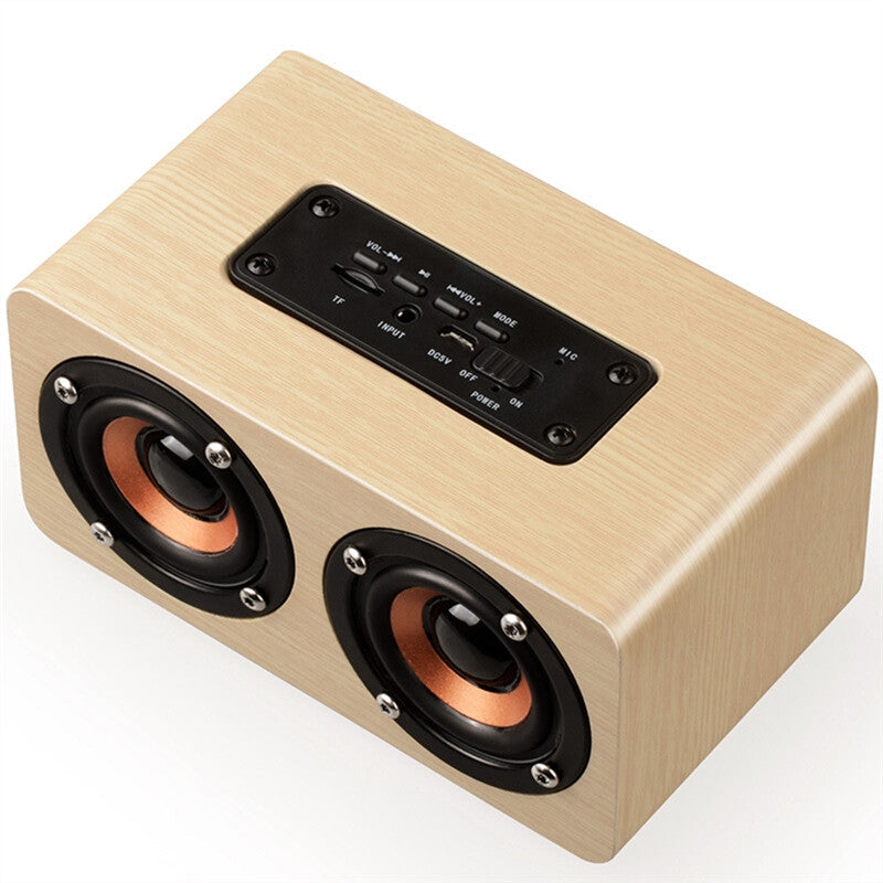 Wooden Retro Bluetooth Speaker with Vintage Design