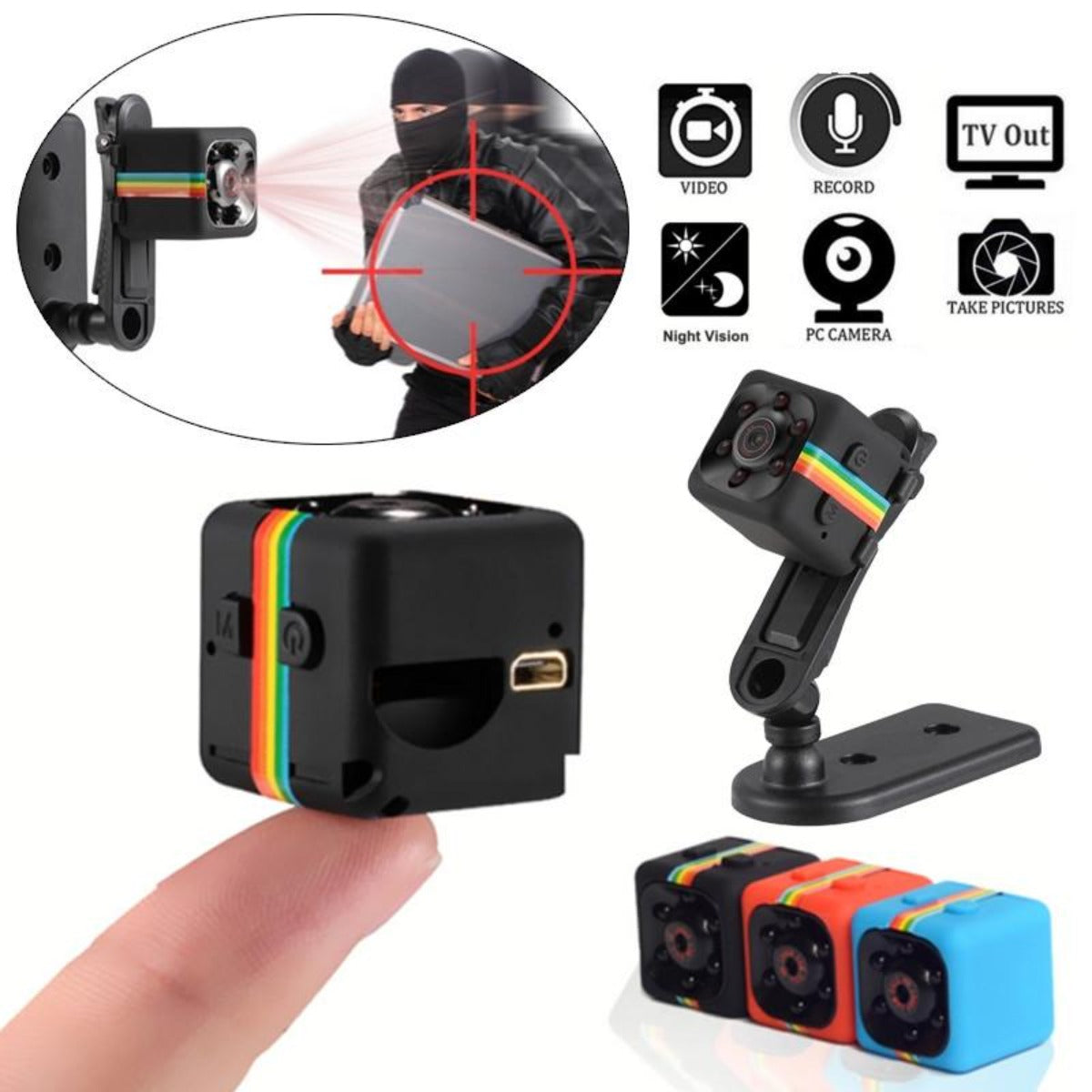 Portable Mini Camera with 1080P Night Vision Capability