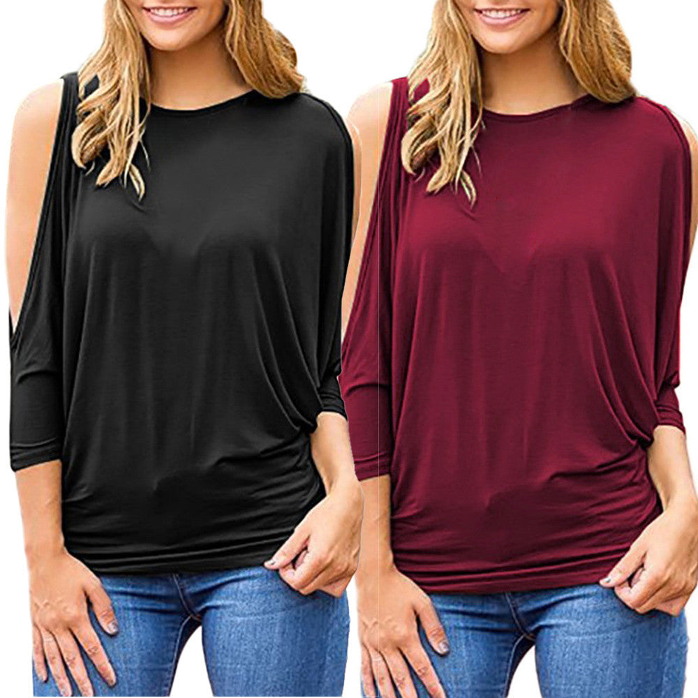 Loose Fit Blouse for Women with Round Neck