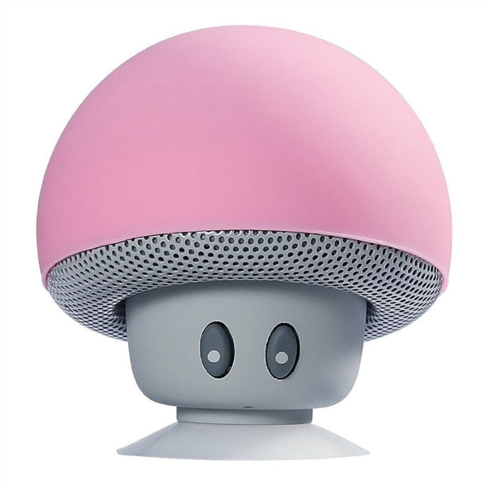 Suction Cup Mushroom Bluetooth Speakers with Wireless Portability and Integrated Microphone