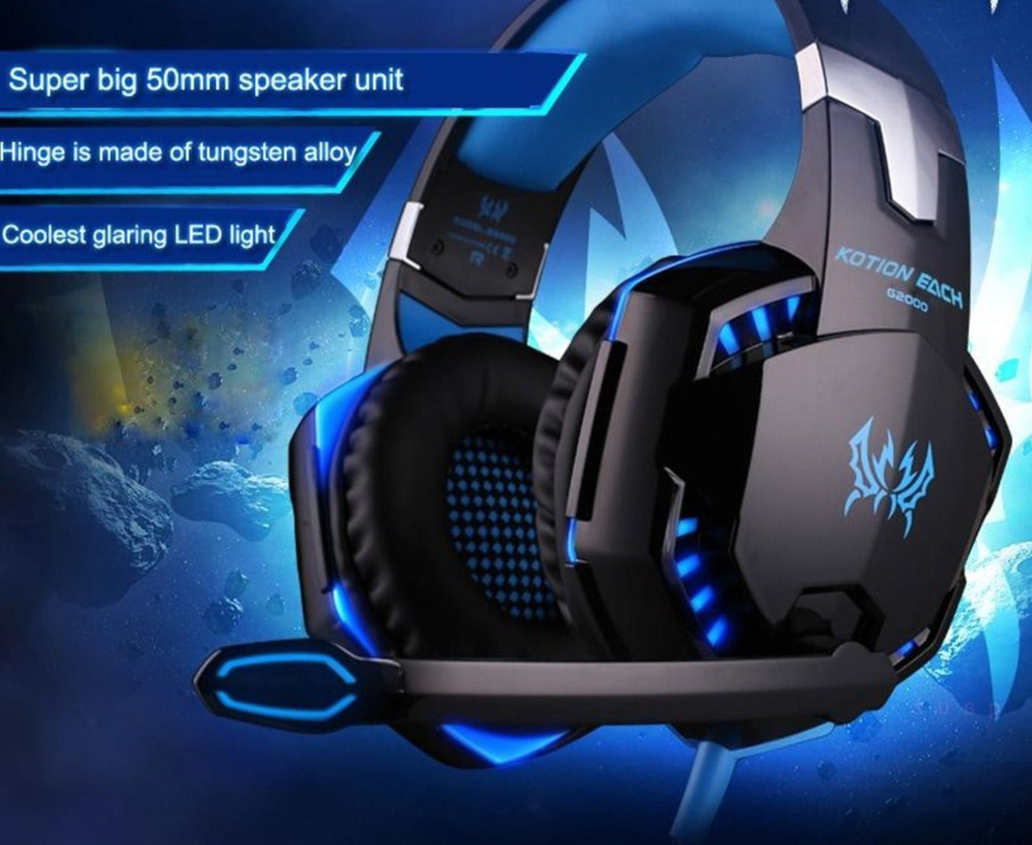 RZ LED Gaming Headphone with Microphone - Ninja Dragon Edition