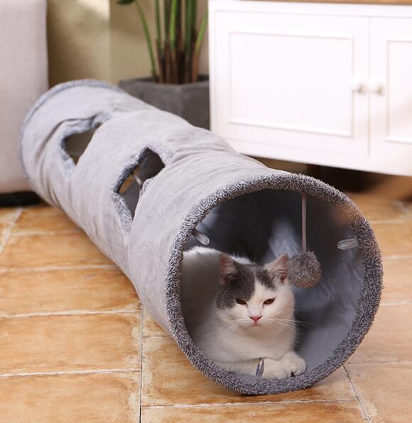 Collapsible Animal Activity Tunnel Kit with Detachable Toy