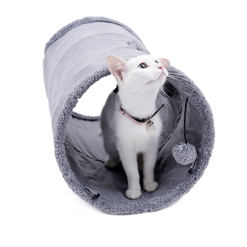 Collapsible Animal Activity Tunnel Kit with Detachable Toy