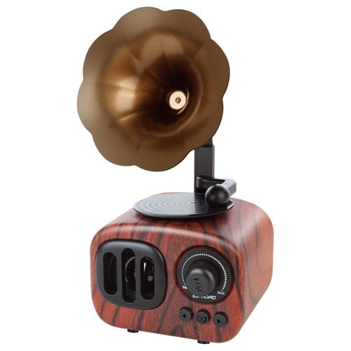 True Wireless Bluetooth Mini Speaker with Microphone - Vintage Radio Edition