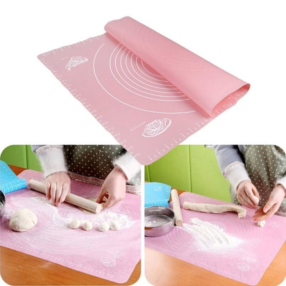 Non-Stick Baking Tools Set with Scale - 4 Piece Silicone Mat